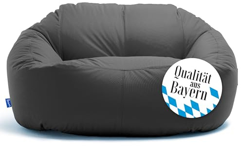 Bruni Lounge Sitzsack-Sofa in Grau – Indoor und Outdoor XXL Sitzsack-Lounge, Couch für 1-2 Personen