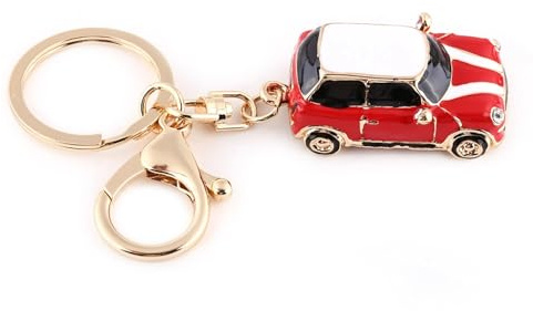 Zink-Legierung Auto Schlüsselanhänger - Mini Dekorationen für Männer und Frauen - Perfekte Weihnachtsgeschenke (Rot)