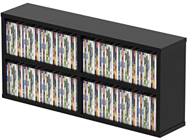 Glorious CD Box 180 - può contenere fino a 180 compact disc, combinabili con altre scatole per CD o Record Box, con divisore (90 CD per scomparto), (nero)