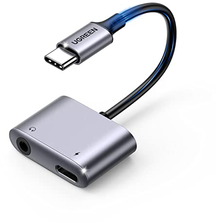 UGREEN USB C auf 3.5mm Klinke Adapter mit Schnellladen USB C Kopfhörer Adapter kompatibel mit Galaxy A53 A33, Pixel 5, iPad Pro 2022 usw.