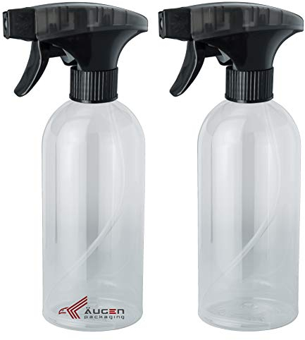ÄUGEN GmbH | 2 Stk a 500ml Sprühflasche | schwarz transparent Sprühkopf | Trigger | leer | Spray Bottle