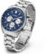 CADISEN Herren Quarz Uhr Elegante lässige Business mit Saphirglas Edelstahl Armband (blau)