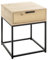 HAKU Möbel Consola roble, negro, Metal, aglomerado - Dim.: AN 40 cm x AL 50 cm x P 40 cm, Estilo: Moderno