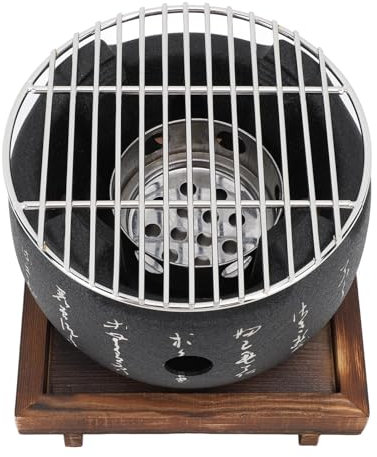 Parrilla Portátil de Barbacoa Estilo Japonés - Mini Parrilla de Carbón para Mesa y Patio Trasero, Estufa (S)