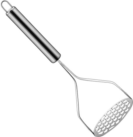 Kartoffelstampfer, Edelstahl Kartoffelstampfer Mit Langem Griff, Küchen Antihaft Lebensmittelstampfer Für Bohnen, Kartoffel Süßkartoffel Gemüse Stampfer, Babynahrung, Kochgeschirr Küche