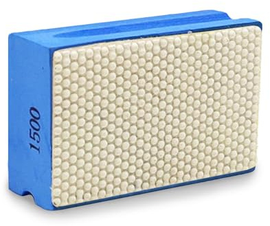 LEPEVNEY 1500 Grit Diamond Polishing Sanding Block for Granite Marble Glass - Handheld Grinding Pad