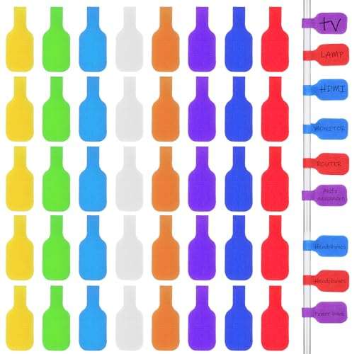 40 Stück Kabeletiketten Kabel 4,5 X 2 Cm Kabelbeschriftung Wiederverwendbar Beschreibbare Kabelmarkierung Zubehör Kabel Beschriftung Selbstklebende Für Elektronik Zum Identifizierung Von Kabel Drähten