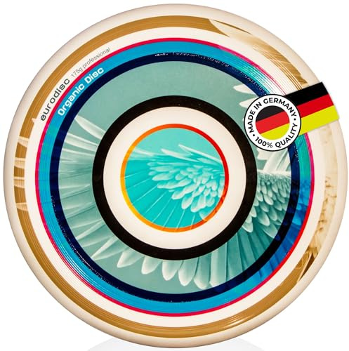 eurodisc Ultimate Frisbee 175 g tävlingsskiva – sportfrisbee med stabil flygbana över 100 m, aerodynamisk Ultimate Frisbee-design, robust kastskiva för kontrollerade kast, sportanvändning flyin