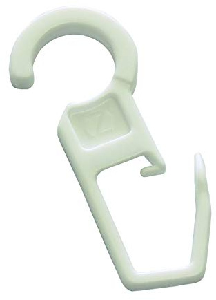 Gardinia Gancio Pieghevole per Anelli per Tende, 10 Pezzi, Plastica, Bianco