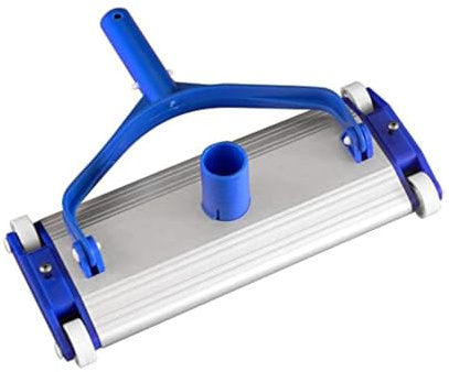 Siqua Limpiafondos Piscina Aluminio Resistente 35 cm, Aspirador Manual para Piscinas, Compatible con Manguera Ø38 mm y Pértiga con Clip, Accesorio de Limpieza y Mantenimiento de Agua Cristalina