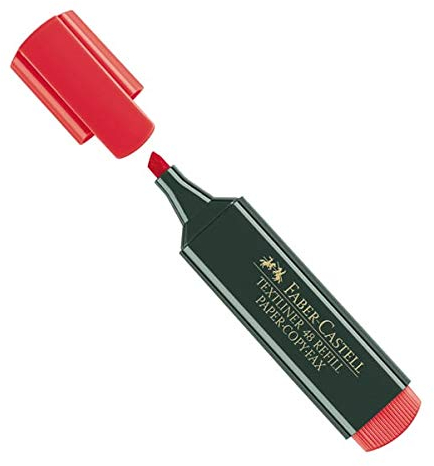 Textliner 48 - rot - Faber Castell Textmarker 10 Textmarker