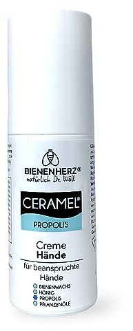 Dr. Wöll Propolis Handcreme mit Bienenwachs - 50ml | 100% natürlich | trockene Hände | zieht schnell ein | fettet nicht | Spender | von Dr. Wöll