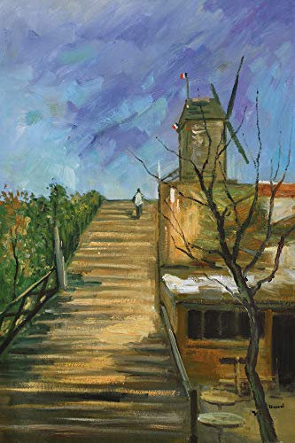 1art1 Vincent Van Gogh XXL Poster Windmühle Auf Dem Montmartre, 1886 Plakat | Bild 120x80 cm