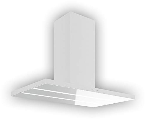 Futuro Futuro Island-Mount Range Hood 48 940-CFM | Viale White | Stainless Steel Vent Hood | Modern Italian Exhaust Hood | LED, Ultra-Quiet with Blower