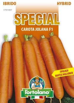 Sementi di ortaggi ibride e selezioni speciali ad uso amatoriale in buste termosaldate (80 varietà) (CAROTA JOLANA F1)
