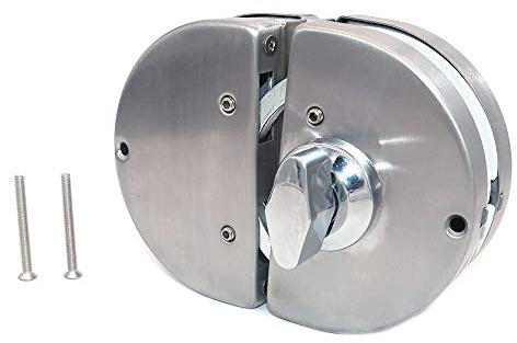 Serrure de porte en verre NUZAMAS à niveau supérieur en acier inoxydable, porte ouverte sans cadre pour cadenas en verre d'épaisseur de 10 à 12 mm