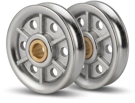 PROTECH 2 Stück Seilrollen 50mm Drahtseil Rolle Stahlseil Blockseilrolle aus Edelstahl Umlenkrolle