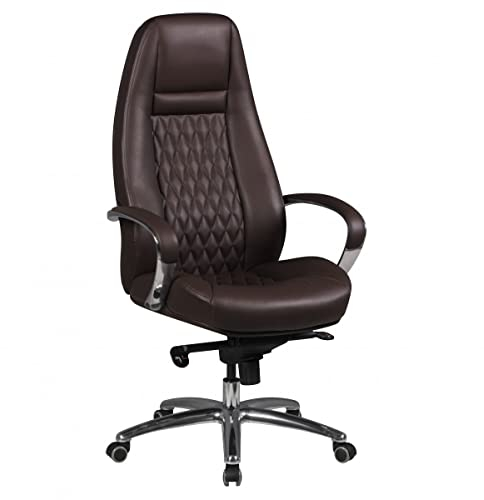 möbelando Bürostuhl in Braun aus Echtes Leder - 70x68x130cm (LxBxH)