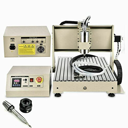 WSIKGHU Máquina de grabado CNC, 3 ejes 3D CNC, router CNC, fresadora de grabado, 1,5 kW, VFD 6040, USB, 3 ejes, CNC 6040, router de metal, máquina de grabado, grabador de molino
