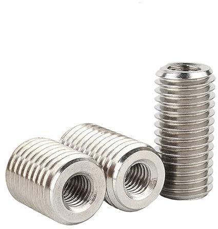 2/5 Stück Innen-Außengewinde Adapter Schraubenmuttern Einsatzhülse Konvertermutter Koppler M2 M3 M4 M5 M6- M12 M20 304 Edelstahl-M4-M6 (5 Stück), Länge 10 mm