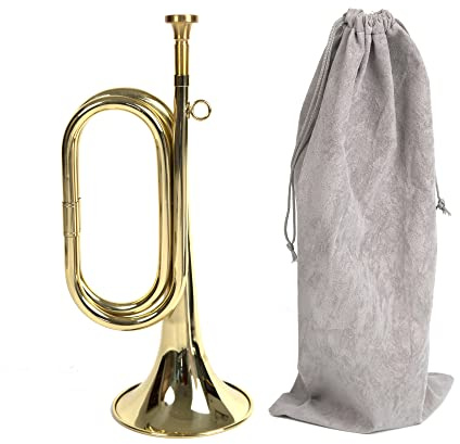 Messing Militär Trompete Kavallerie Signalhorn Orchester Goldfarbe Profi