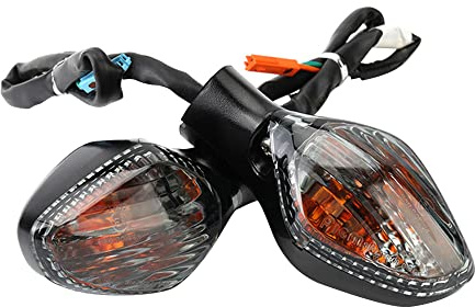 Baceyong 1 indicateur de direction pour moto, lumière ambrée, lampe LED clignotante, compatible avec Honda CBR500R/CB500F/CB500X/CBR650F/CB650F 2 câbles, lentille fumée