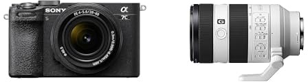 Sony Alpha 7C II, Appareil Photo Plein Format Hybride Compact à Objectif Interchangeable en kit avec Le FE 28-60mm, Noir + Sony - Téléobjectif Plein Format série G - FE 70 – 200 mm F4 Macro G OSS II