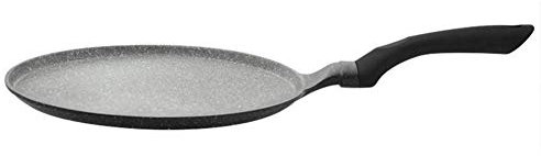 Crepe Pancake Pan Padella in Alluminio, Piastra per Pizza Antiaderente in Pietra, per Torte, bistecche, Uova Fritte Perfetto per la Colazione Padella (Colore : Nero) (Nero) Interesting