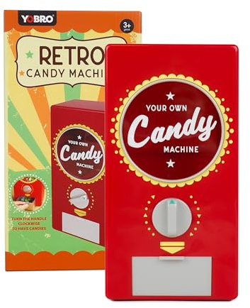 YOBRO Purple Candy Machine,Dry Food Machine - Gumball & Nut Dispenser,Snack Dispenser for Coffee Bean Nuts,Fun Vending Machine for Home or Office,3+YEAR (Red)