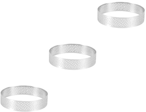 IMIKEYA 3 STK Backringe Teigschneider Mini-Kastenform aus Silikon Mousse-Gebäck-Ring Keksformen Kuchenform Pasteten Tortenring Tart Shell Rostfreier Stahl Sandwich Pfanne Mousse-Kreis Obst