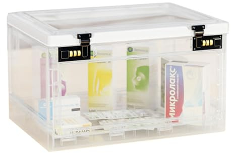 Transparente verschließbare Medikamentenbox – Kühlschrank abschließbare Boxen | Kühlschrank lebensmittelechte Verriegelungsbox, transparent, multifunktional, kompakt, große Kapazität, stapelbar,
