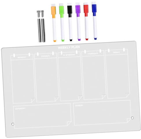 HONMEET Transparentes Acryl-memoboard Mit Stift Löschbares Schreibboard Für Homeoffice Und Schule Acryl-notizboard Für Studenten Und Organisation Von Gedanken Und Terminen