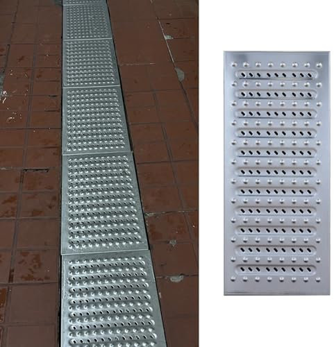 Grille De Drainage Grilles de drainage d'égouts, couvercles de puits pour la décoration de la cour, couvercle de grille en acier inoxydable 304 pour parkings/hôtels/cantines/jardins(22.8x7.9x1in/58x20