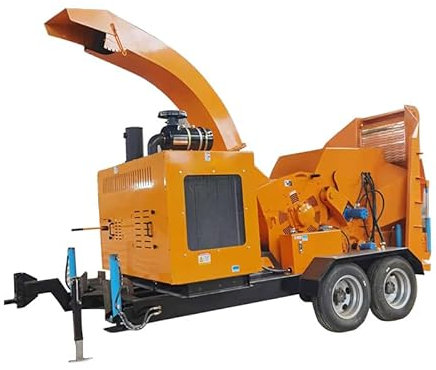 Trituratore cippatrice alimentato a gas, potente 210 cc, distrugge facilmente le potature degli alberi