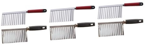 Cabilock 3 Set Ondulazione della Patata Coltello Ondulato Chippers di Patate Chopper di Patate Piega della Patata Cutter Piega Frittura Cutter Affettatrice di Patate Frese per 2 Pezzi * 3