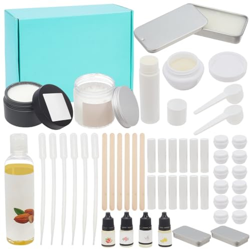 WEBEEDY Lippenbalsam Herstellungsset DIY Natürliches Lipgloss Set Für Erwachsene Frauen Mit Bienenwachs Sheabutter Aromatische Öle Stöcke & Anleitung Zur Herstellung von Fruchtigen Lippenbalsamen
