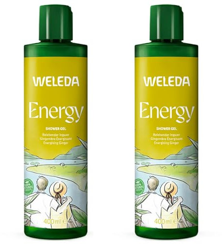 WELEDA Bio Energy XL Duschgel vegan - Naturkosmetik Aroma Dusche für Frauen & Männer mit Ingwer / Zedernholz Duft - Natürliche Hautpflege Duschseife zur Reinigung von Gesicht & Körper (1x 400ml)