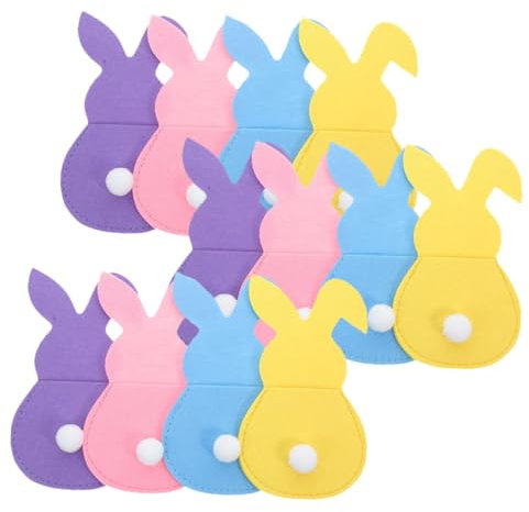 SOIMISS 16stücke Teiliges Von Osterhasen Besteckhaltern Filz Niedliche Bestecktaschen Für Gabeln Und Tischdekoration Für Ostern Und Festliche Anlässe