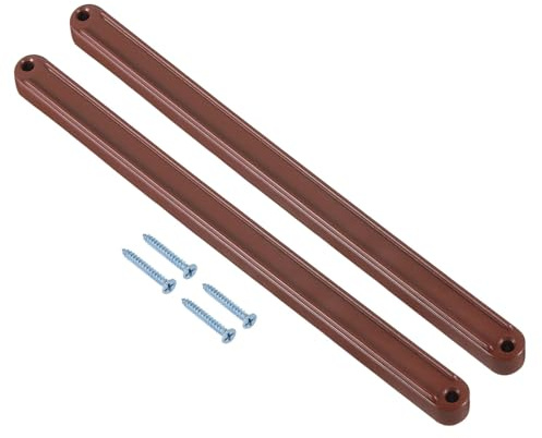 QUARKZMAN Guide Per Cassetti, 1Set 235mm - Guide In Plastica Con Viti, Guide A Scanalatura Montaggio Laterale Per Cassetti Armadio Comodino Guardaroba Cassettiera (Marrone)