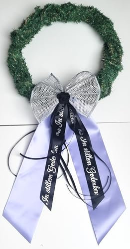 CaPiSo Couronne de deuil - Ruban funéraire - Décoration funéraire - Décoration funéraire