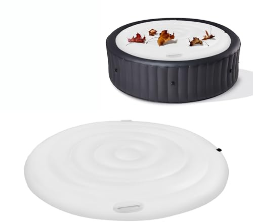 1,6 m aufblasbarer Whirlpool-Deckel mit Griffen, Isolierung zum Speichern der Wärme, energiesparend, Ersatz für Lazy Spa, schnelles Aufpumpen, regenfest und reißfest (4–6 Personen)