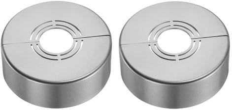 sourcing map Flangia divisa da parete, 2 pezzi, 70 x 25 mm, fibbia rotonda in ABS tagliabile, flangia per braccio doccia per decorazione rubinetto tubo dell'acqua da 20/25/33 mm (0,8/1/1,3 pollici