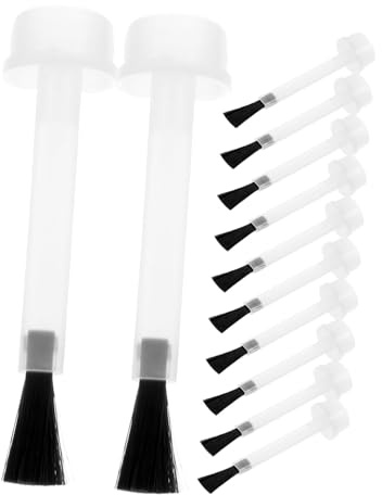 Veemoon 20Pcs Nail Polish Bottle Replacement Brushes with Supple Bristles, Plastic Material Suitable for Homes and Beauty Shops, Small Gel Polish Bottle Brush for Nail Salon Supplies
