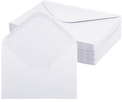 80 Stück Briefumschläge B6, 12,5x17,5cm Umschläge Briefumschläge Ohne Fenster Spitzklappe Nassklebung für Grußkarten Hochzeit Einladung Geburtstagskarten Briefkuvert