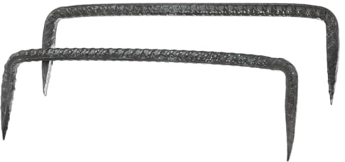 TOYANDONA 2 pièces Clous de Fixation Robustes à Double Pointe pour Menuiserie Clous de Clôture Résistants et Durables Acier