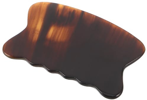 Fischförmiges Gua Sha Massagewerkzeug aus Ochsenhorn für Gesicht | Ergonomische Form, Kompakt und Langlebig, Präzise Verarbeitung, Hautfreundliche Oberfläche