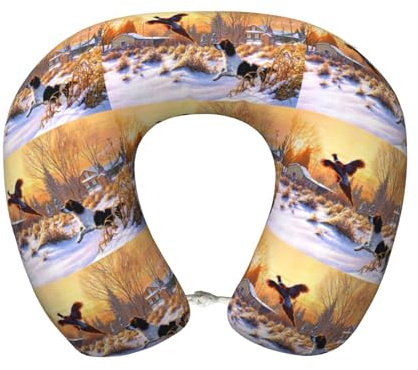 cchgnm Cuscino da viaggio con stampa di fagiano, cuscino da viaggio in memory foam, cuscino portatile per hotel, campeggio, dormienti laterali e dormienti sulla schiena