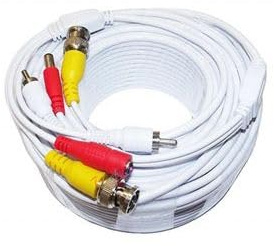 WEB world electronic business Cavo Audio Video Alimentazione BNC RCA Prolunga Telecamere Videosorveglianza CCTV Professionale 2 Jack - Bianco