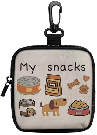 Hund godisväska – bärbar förvaringsbehållare för mat – belöningspåse för valpar och små djur | För Outdoor Camping Vandring snacks på vägen