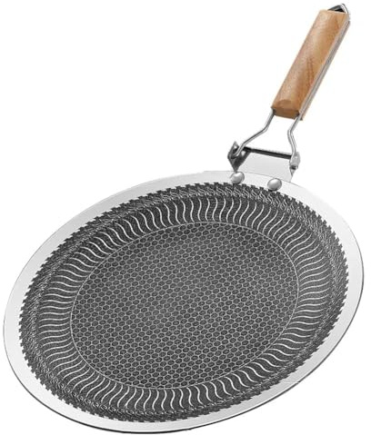 Hipzeepo Padella Antiaderente per Bistecche, Pancake, Barbecue, Griglia, Acciaio Inossidabile 316, Utensili da, 38 Cm